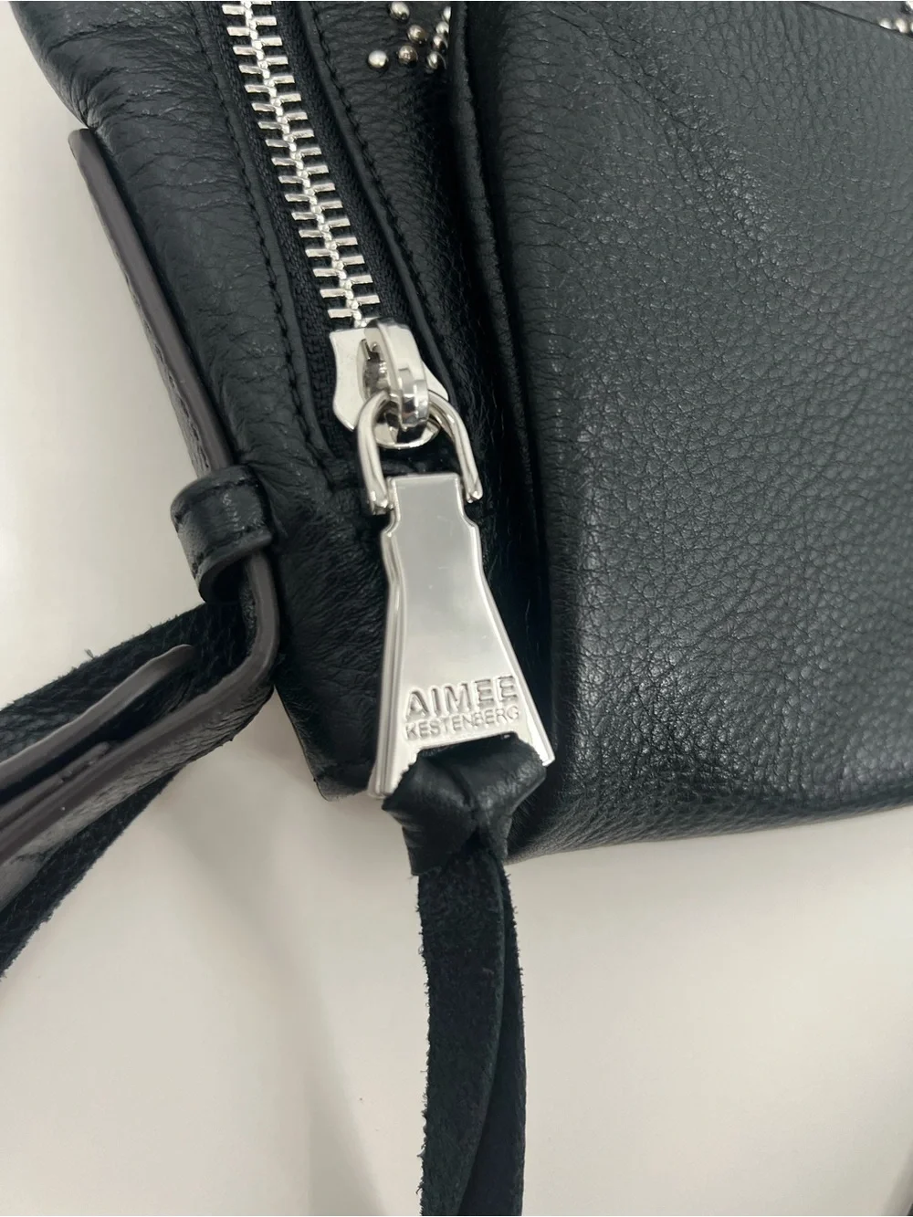 Aimee Kestenberg Bali Black Stud-Accent Hobo Bag